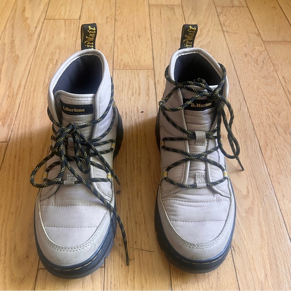 Dr. Martens Gray Ankle Boots with Black and Yellow Accents - Picture 2 of 6